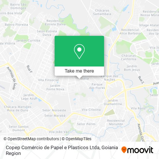 Mapa Copep Comércio de Papel e Plasticos Ltda