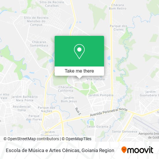 Mapa Escola de Música e Artes Cênicas