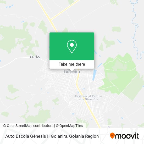 Mapa Auto Escola Gênesis II Goianira