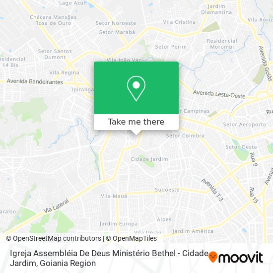 Igreja Assembléia De Deus Ministério Bethel - Cidade Jardim map