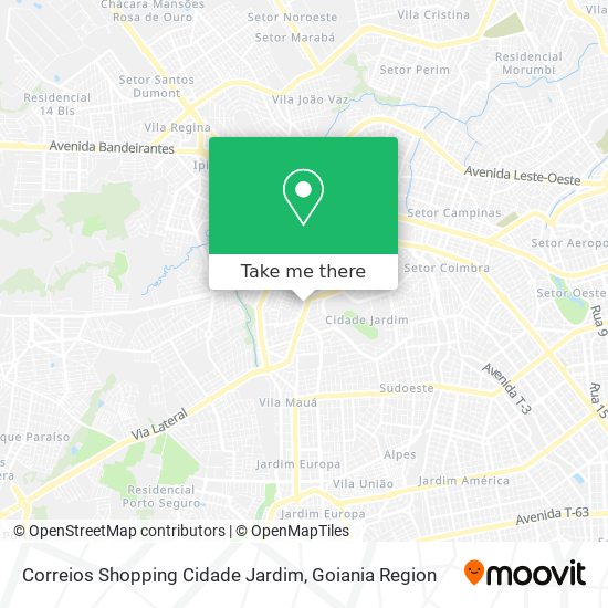 Mapa Correios Shopping Cidade Jardim