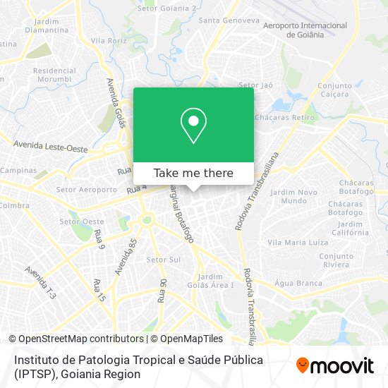 Instituto de Patologia Tropical e Saúde Pública (IPTSP) map