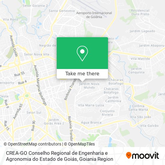 Mapa CREA-GO Conselho Regional de Engenharia e Agronomia do Estado de Goiás