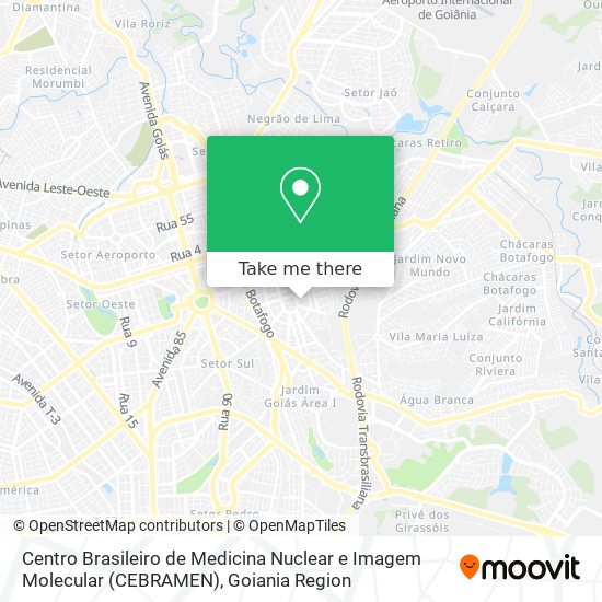 Mapa Centro Brasileiro de Medicina Nuclear e Imagem Molecular (CEBRAMEN)