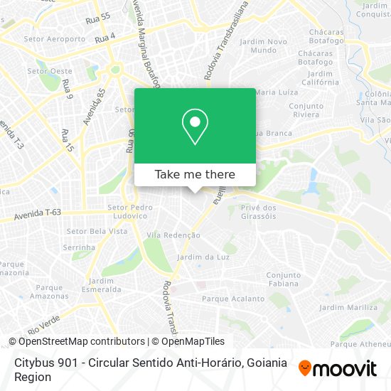 Citybus 901 - Circular Sentido Anti-Horário map