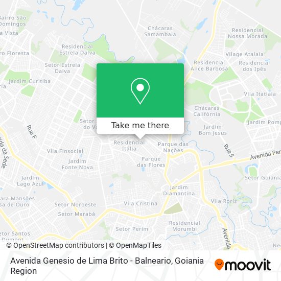 Avenida Genesio de Lima Brito - Balneario map