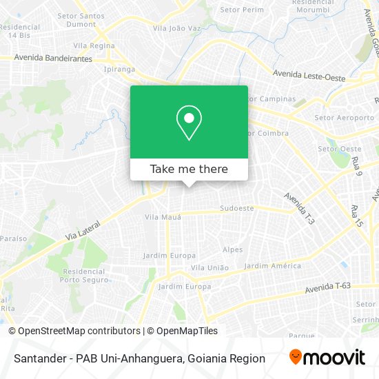 Santander - PAB Uni-Anhanguera map