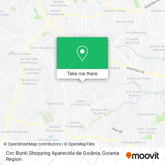 Mapa Cvc Buriti Shopping Aparecida de Goiânia