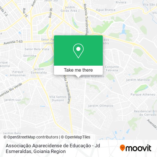 Associação Aparecidense de Educação - Jd Esmeraldas map