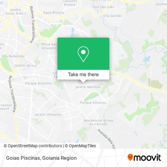 Mapa Goias Piscinas