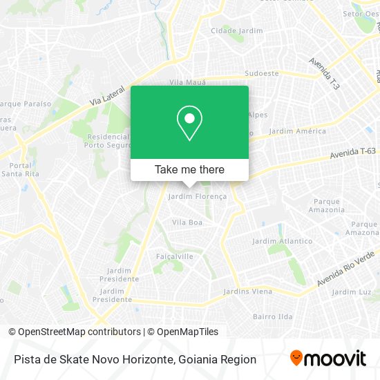 Mapa Pista de Skate Novo Horizonte