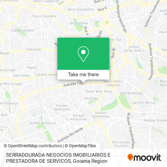 SERRADOURADA NEGOCIOS IMOBILIARIOS E PRESTADORA DE SERVICOS map