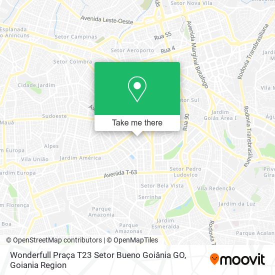 Wonderfull Praça T23 Setor Bueno Goiânia GO map