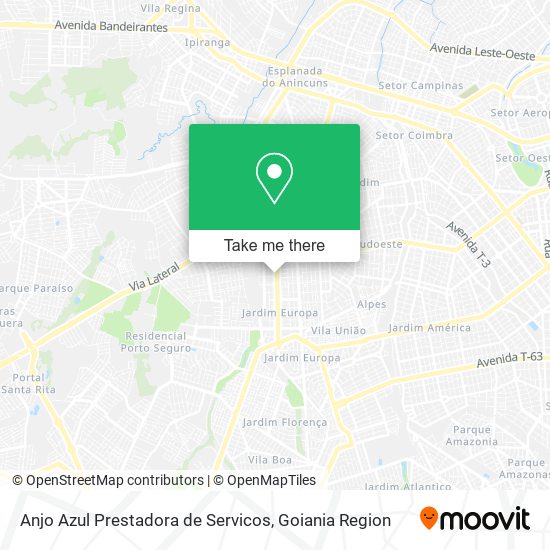 Mapa Anjo Azul Prestadora de Servicos