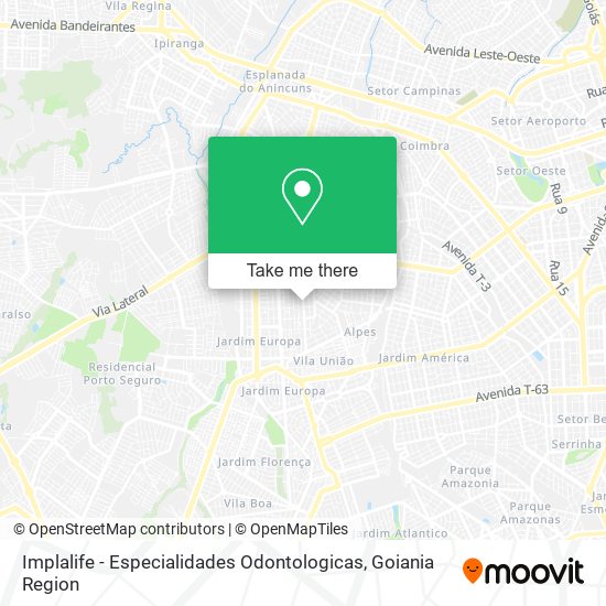 Implalife - Especialidades Odontologicas map