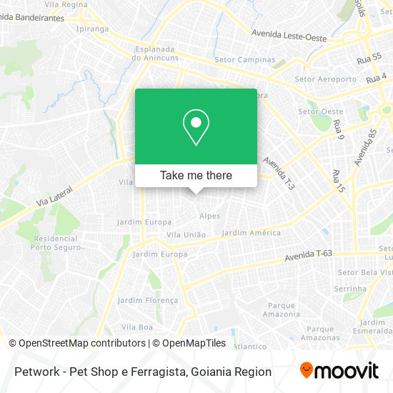 Mapa Petwork - Pet Shop e Ferragista