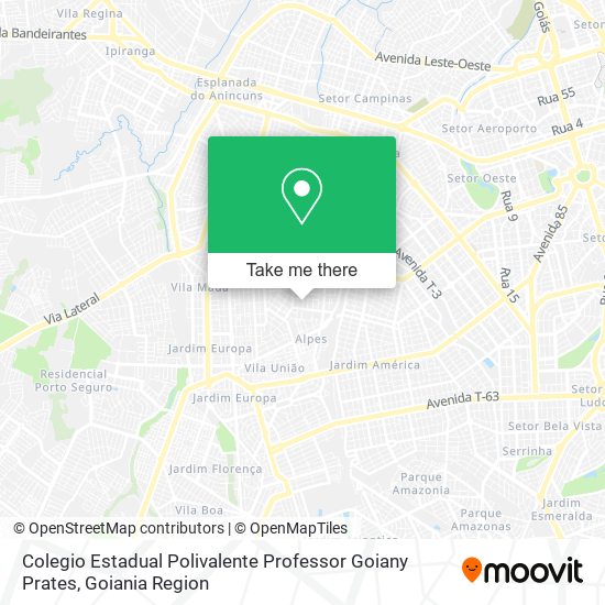 Mapa Colegio Estadual Polivalente Professor Goiany Prates