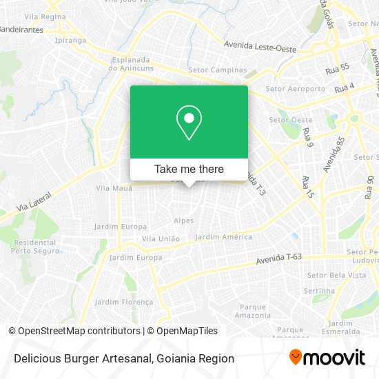Mapa Delicious Burger Artesanal