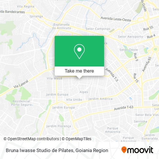 Mapa Bruna Iwasse Studio de Pilates