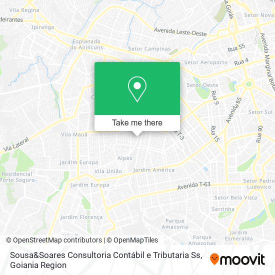 Mapa Sousa&Soares Consultoria Contábil e Tributaria Ss