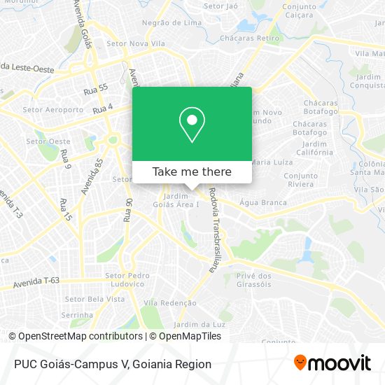 PUC Goiás-Campus V map