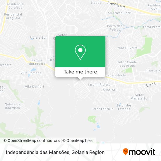 Mapa Independência das Mansões