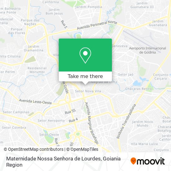 Mapa Maternidade Nossa Senhora de Lourdes