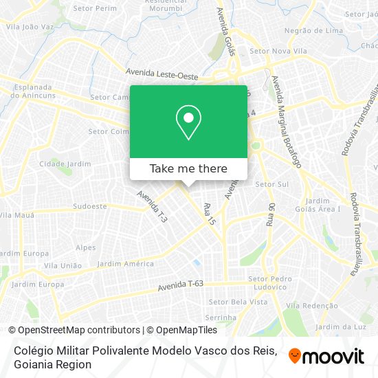 Mapa Colégio Militar Polivalente Modelo Vasco dos Reis
