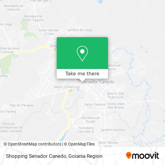 Shopping Senador Canedo map
