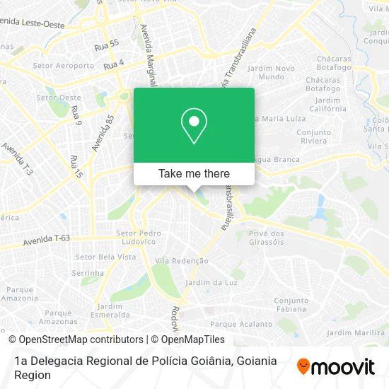 1a Delegacia Regional de Polícia Goiânia map