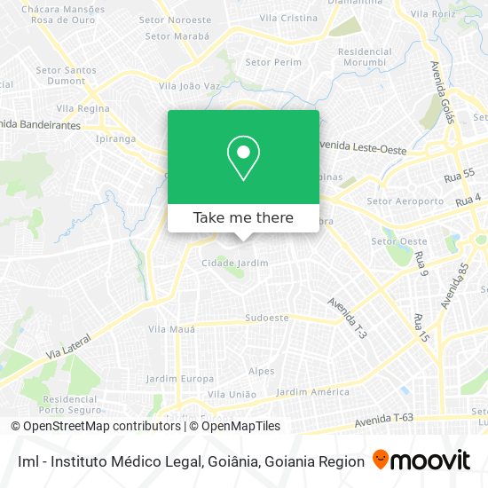 Mapa Iml - Instituto Médico Legal, Goiânia