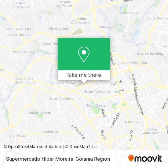 Mapa Supermercado Hiper Moreira