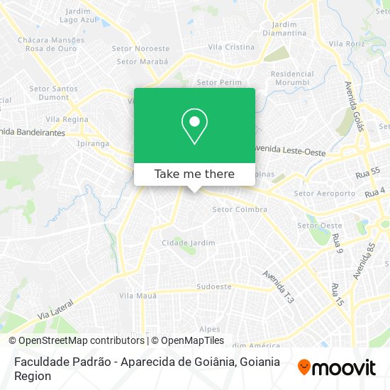 Faculdade Padrão - Aparecida de Goiânia map