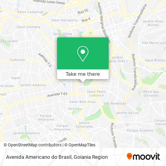 Mapa Avenida Americano do Brasil