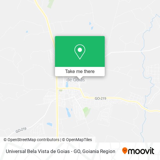 Universal Bela Vista de Goias - GO map