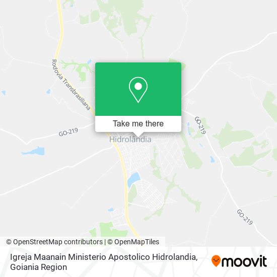 Igreja Maanain Ministerio Apostolico Hidrolandia map