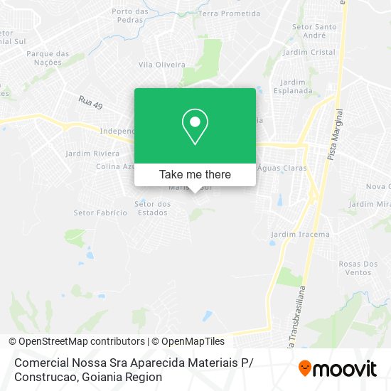 Comercial Nossa Sra Aparecida Materiais P/ Construcao map