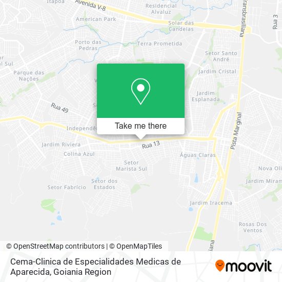 Cema-Clinica de Especialidades Medicas de Aparecida map