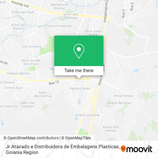 Jr Atacado e Distribuidora de Embalagens Plasticas map