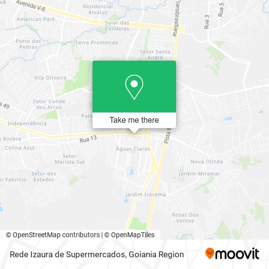 Mapa Rede Izaura de Supermercados