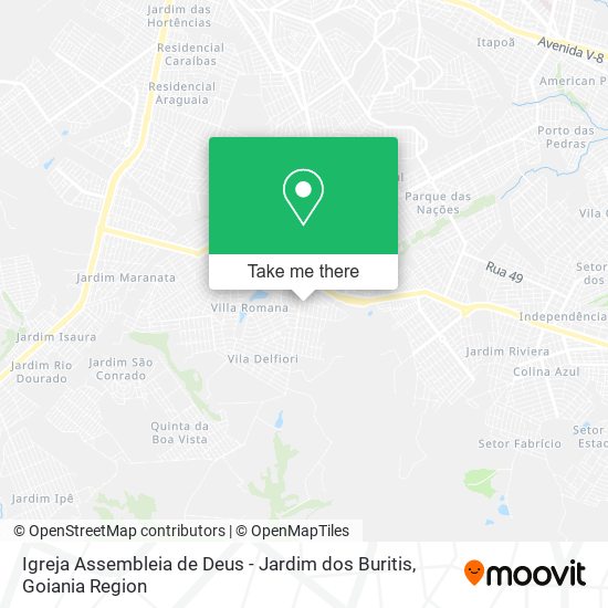 Mapa Igreja Assembleia de Deus - Jardim dos Buritis