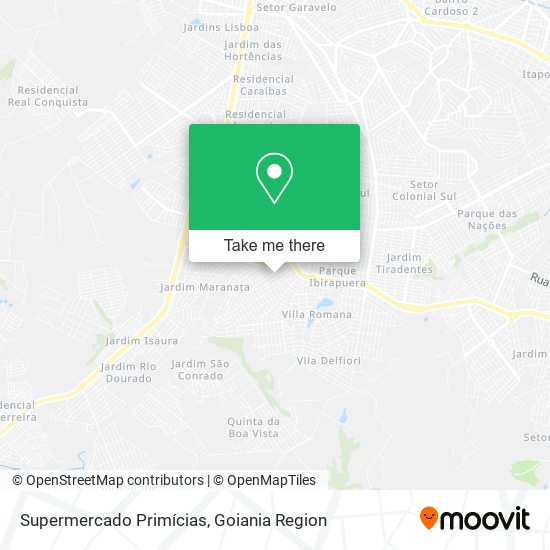 Supermercado Primícias map