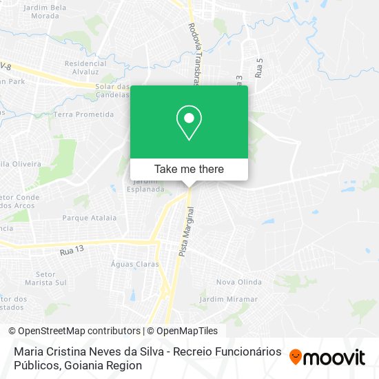 Maria Cristina Neves da Silva - Recreio Funcionários Públicos map
