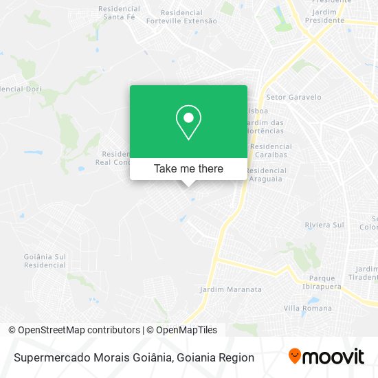 Mapa Supermercado Morais Goiânia