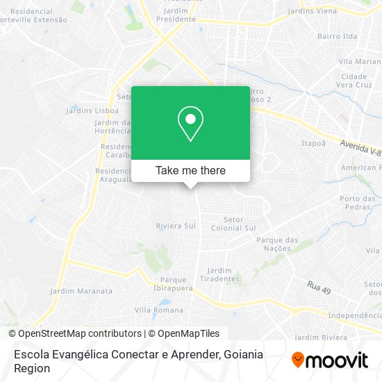 Mapa Escola Evangélica Conectar e Aprender