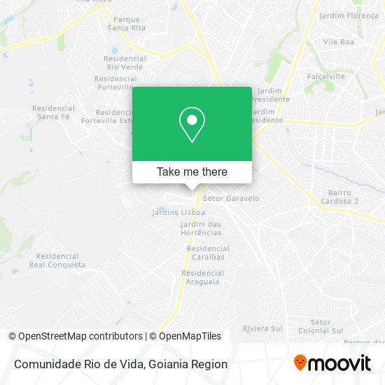 Comunidade Rio de Vida map