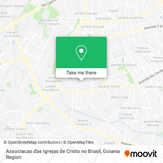 Mapa Associacao das Igrejas de Cristo no Brasil