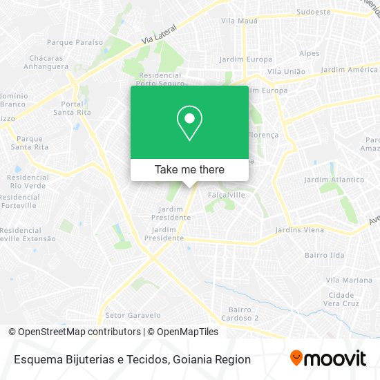 Esquema Bijuterias e Tecidos map