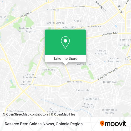 Reserve Bem Caldas Novas map