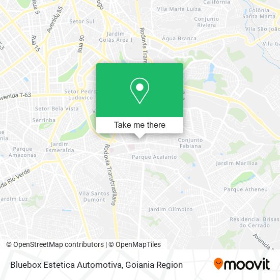 Bluebox Estetica Automotiva map
